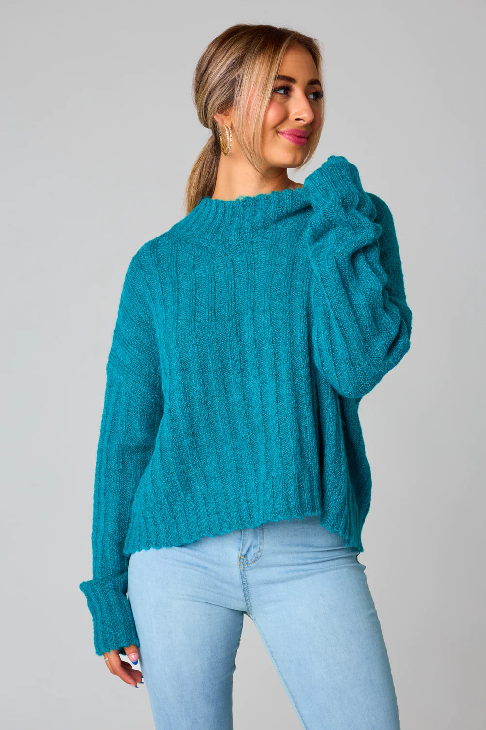 Hadley Teal Sweater
