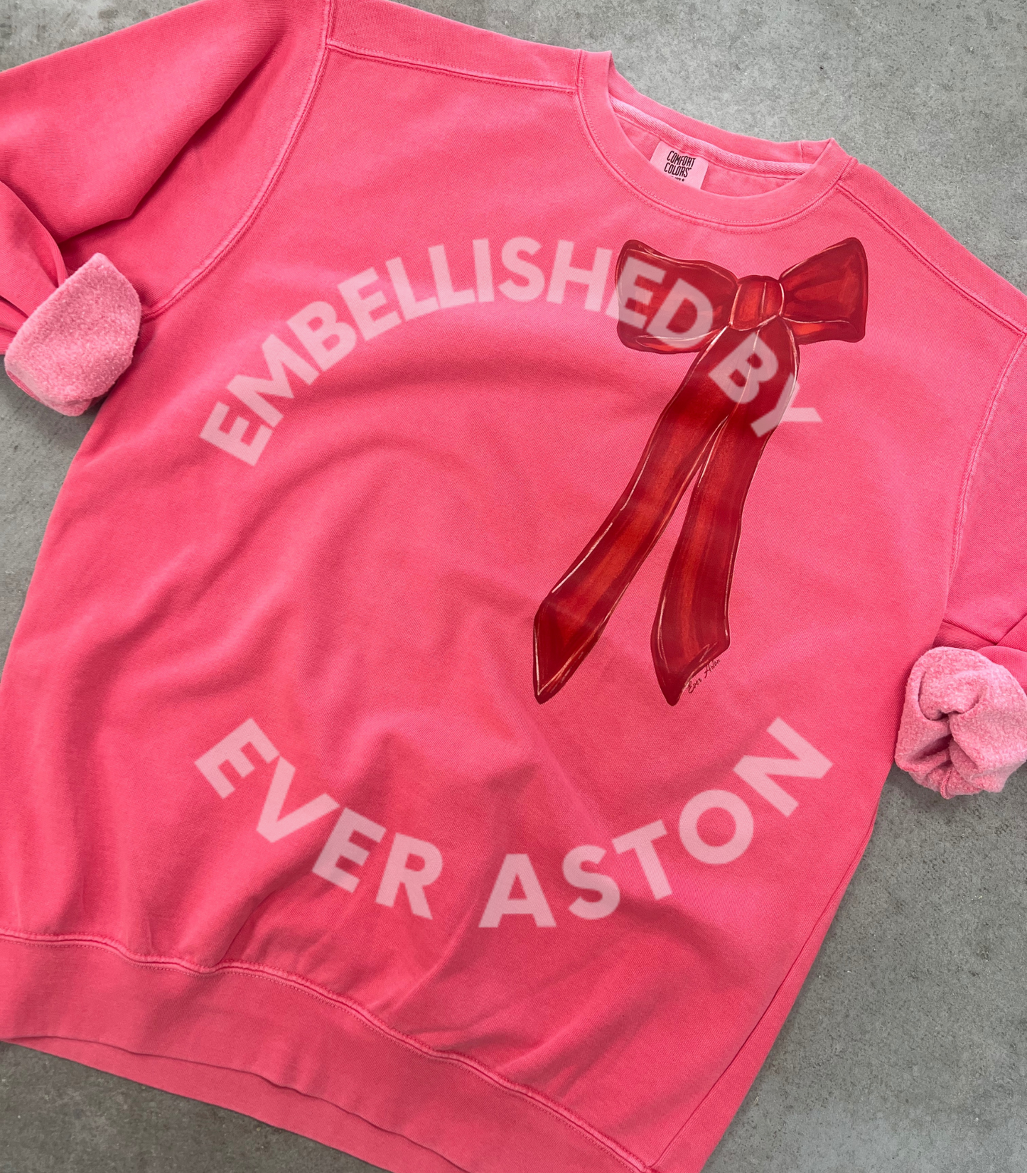 EA Bow Sweatshirt in Pink