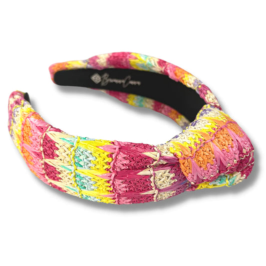 Rainbow Raffia Headband