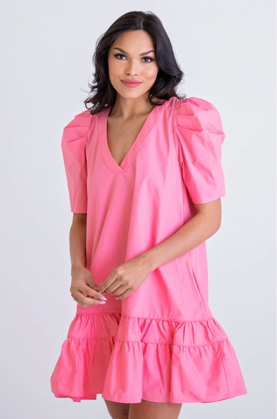 Daphne Pink Poplin Dress